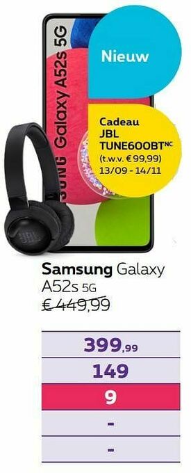 Proximus Samsung galaxy a52s 5g aanbieding