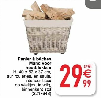 Cora Panier a buches Mand voor houtblokken aanbieding