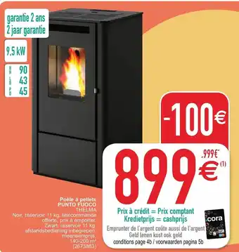 Cora Punto Fuoco Poele a pellets aanbieding