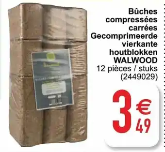 Cora Walwood Buches compressees carrees Gecomprimeerde vierkante houtblokken aanbieding