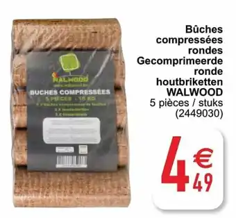 Cora Walwood Buches compressees Gecomprimeerde ronde houtbriketten aanbieding
