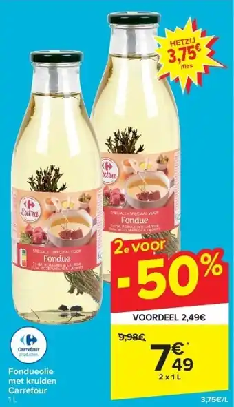 Fondueolie met kruiden carrefour