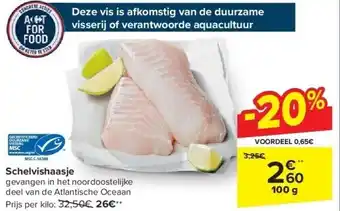 Carrefour Schelvishaasje aanbieding