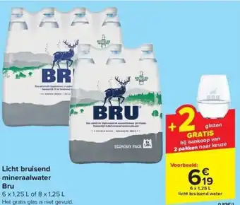 Carrefour Licht bruisend mineraalwater bru aanbieding