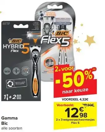 Carrefour Gamma bic aanbieding