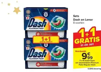 Carrefour Sets dash en lenor aanbieding