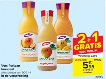 Carrefour Vers fruitsap innocent aanbieding