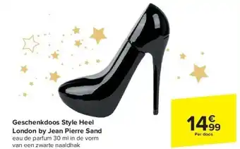 Carrefour Geschenkdoos style heel london by jean pierre sand aanbieding