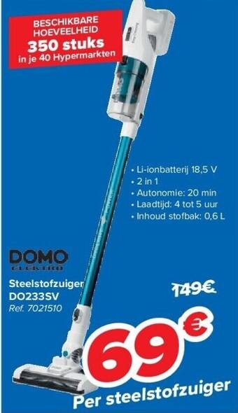 Carrefour Steelstofzuiger do233sv aanbieding