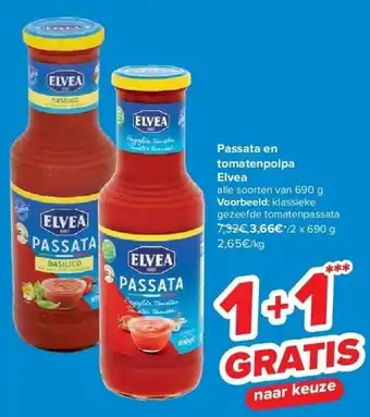 Carrefour Passata en tomatenpolpa elvea aanbieding