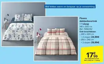 Fleece dekbedovertrek