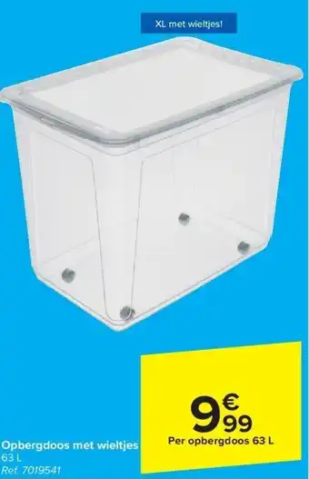 Carrefour Opbergdoos met wieltjes aanbieding
