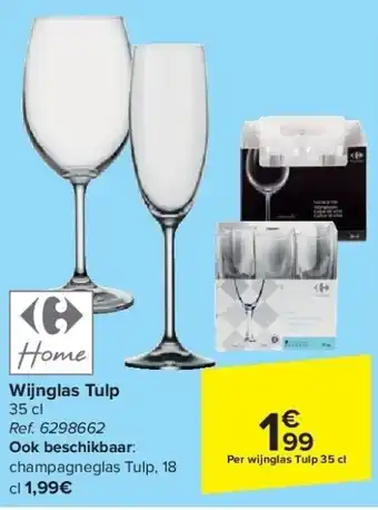 Carrefour Wijnglas tulp aanbieding
