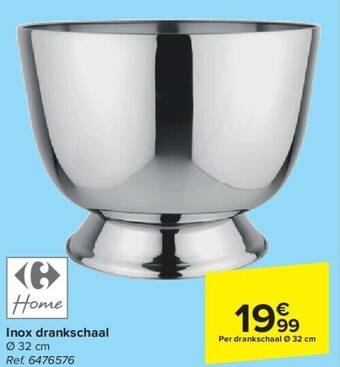 Carrefour Inox drankschaal aanbieding