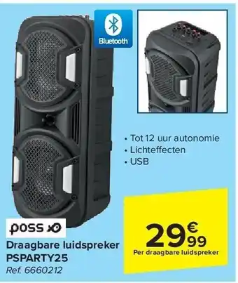Carrefour Draagbare luidspreker psparty25 aanbieding