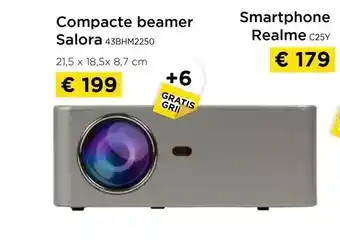 Compacte beamer salora 43bhm2250