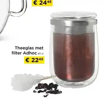 Theeglas met filter adhoc 40 cl