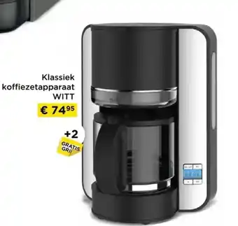 Klassiek koffiezetapparaat witt