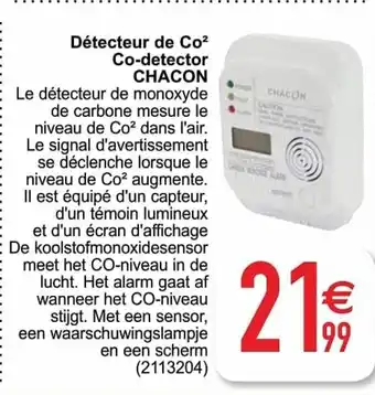 Cora Chacon Detecteur de Co² Co-detector aanbieding