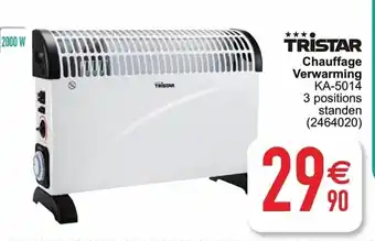 Cora Tristar Chauffage Verwarming aanbieding