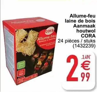 Cora Allume-feu laine de bois Aanmaak houtwol