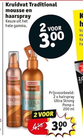 Kruidvat Traditional mousse en haarspray
