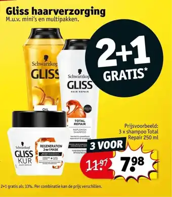 Kruidvat Gliss haarverzorging aanbieding
