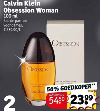 Kruidvat Calvin klein obsession woman aanbieding