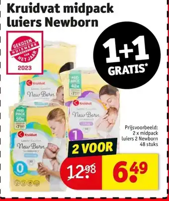 Kruidvat Kruidvat midpack luiers newborn aanbieding