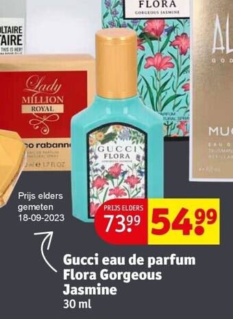 Kruidvat Gucci eau de parfum flora gorgeous jasmine aanbieding