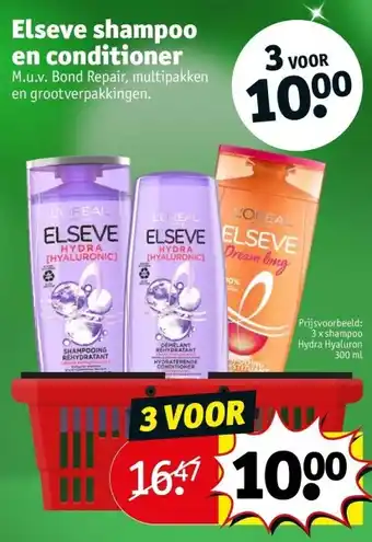 Kruidvat Elseve shampoo en conditioner aanbieding