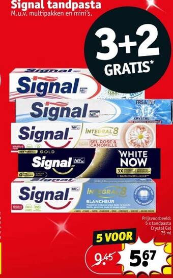 Kruidvat Signal tandpasta aanbieding