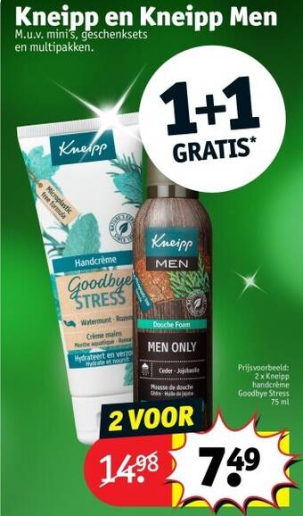 Kruidvat Kneipp en kneipp men aanbieding
