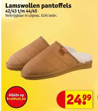 Lamswollen pantoffels
