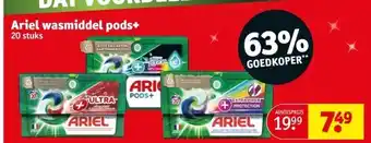Kruidvat Ariel wasmiddel pods+ aanbieding
