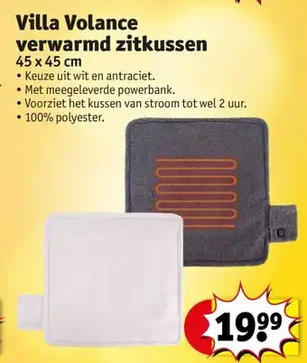 Kruidvat Villa volance verwarmd zitkussen aanbieding