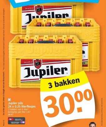 Albert Heijn Jupiler pils 24 x 0.25 literflesjes aanbieding