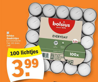 Albert Heijn Bolsius theelichtjes aanbieding