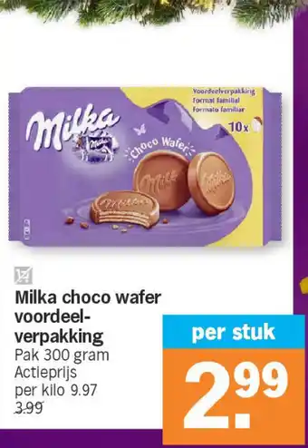 Albert Heijn Milka choco wafer voordeelverpakking aanbieding