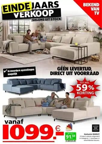 Seats and Sofas Marley u salon aanbieding