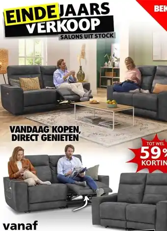 Seats and Sofas Gustav 3-zits of 2-zits salon aanbieding