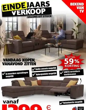 Seats and Sofas Royal hoeksalon aanbieding