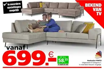 Seats and Sofas Porto hoeksalon aanbieding