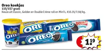 Kruidvat Oreo koekjes 115/157 gram aanbieding