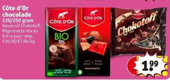 Kruidvat Côte d'Or chocolade aanbieding