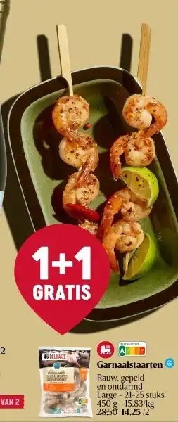 Delhaize Garnaalstaarten aanbieding