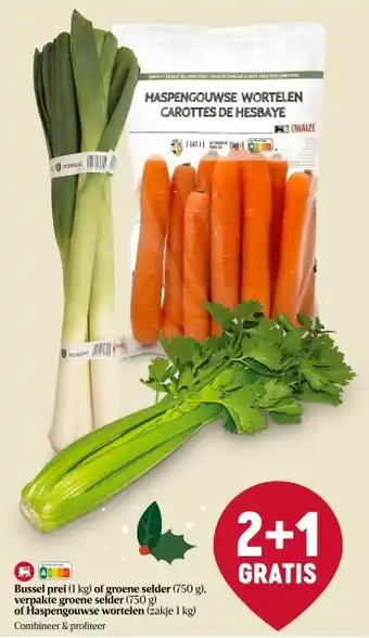 Delhaize Bussel prei (1 kg) of groene selder (750 g) aanbieding