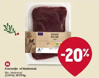 Everzwijn- of hindesteak