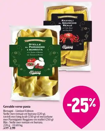 Delhaize Gevulde verse pasta aanbieding
