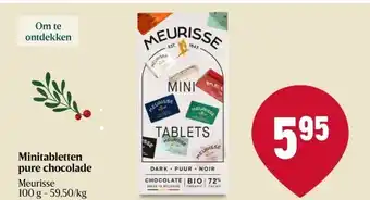 Delhaize Minitabletten pure chocolade aanbieding